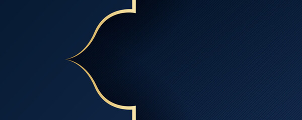 Islamic border frame abstract background for wide banner 