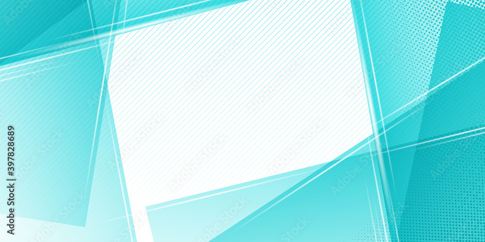 Aufkleber modern light blue abstract background on white background with light and triangle as frame border