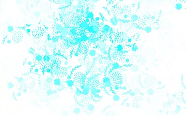Light Blue, Green vector natural background with flowers, roses.