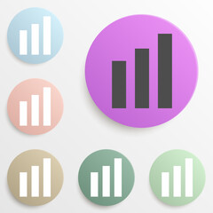 diagram columns badge color set. Simple glyph, flat vector of web icons for ui and ux, website or mobile application