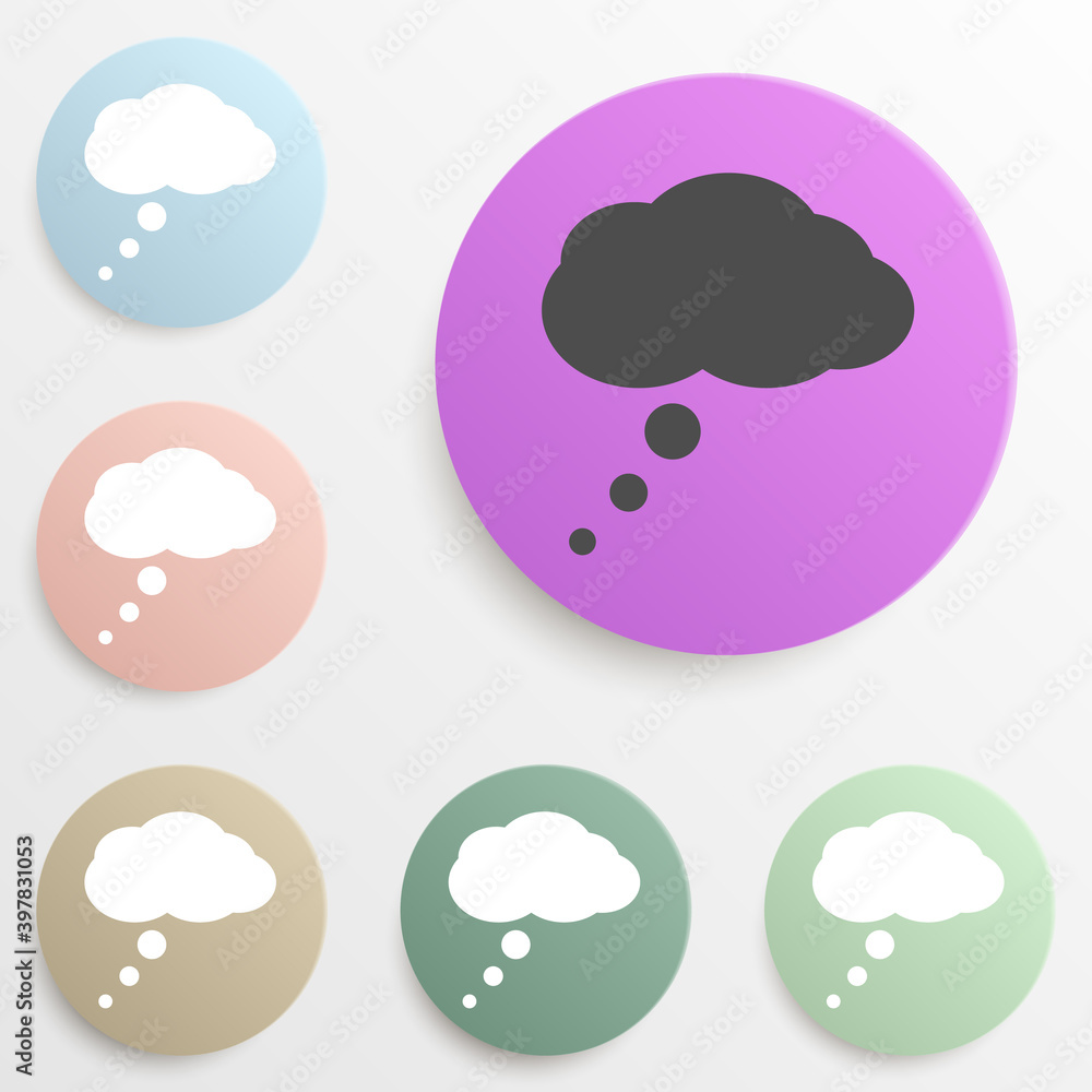 Poster colloquial badge color set. simple glyph, flat vector of web icons for ui and ux, website or mobile 