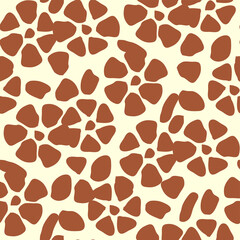 Giraffe fur seamless pattern, tropical animal skin texture