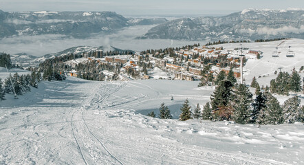 ski resort in the mountains