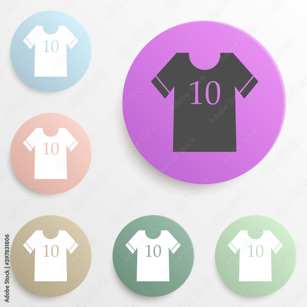 Poster sports wear badge color set. simple glyph, flat vector of web icons for ui and ux, website or mobile