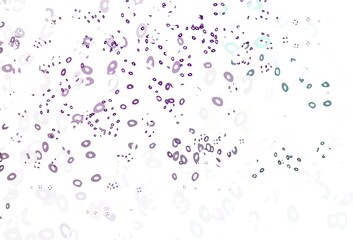 Light Purple vector background with bubbles.