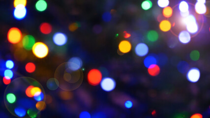 Obraz premium blurred fairy colored lights