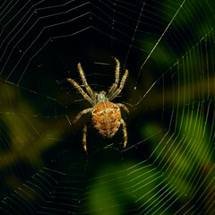 Big giant tarantula hunting for prey.