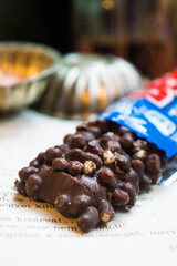 Coconut filling covered with milk chocolate