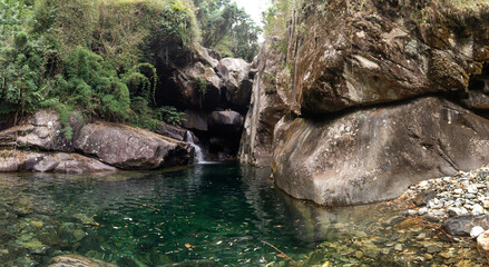 waterfall in the mountain 