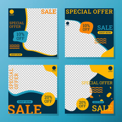 Social media posts template collection. Great for promoting brands and products online