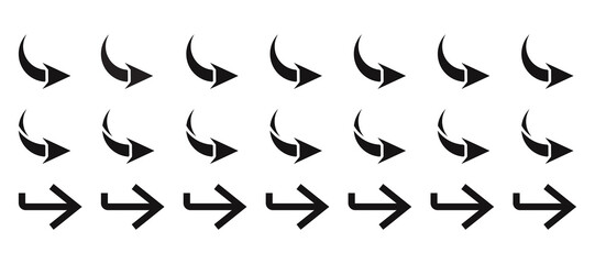 Flat vector icon a arrows sign, arrow symbol set for apps or websites