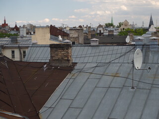 View of the rooftops of Riga