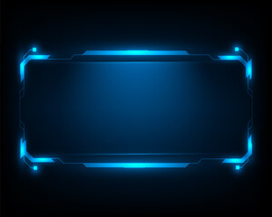 Hologram screen frame template background illustration abstract sci