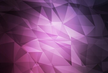 Obraz premium Dark Pink vector triangle mosaic template.