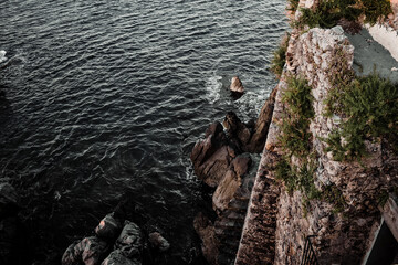 Castle on the stormy sea
