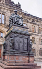Fototapeta na wymiar The statue of the first King of Saxony, Frederick Augustus I