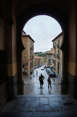 Street of Toledo, view through an arch