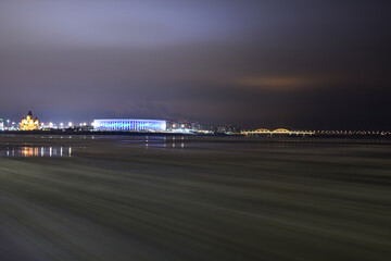 Nizhny Novgorod glows at night