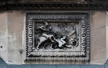 The top relief of Boim chapel in Lviv Ukraine