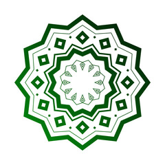 abstract round mandala design. mosque decoration. traditional ornament