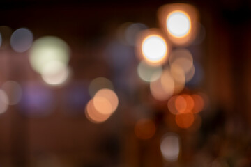 defocused bokeh light, abstract background at night photo