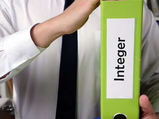 Conceptual photo about Integer with handwritten phrase.