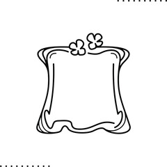 Art Nouveau frame, border vector icon in outlines