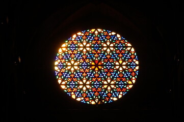Light coming through a rose window reflected on floor
パルマ・デ・マヨルカ大聖堂 (スペイン）