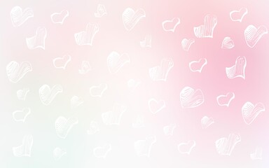 Light Pink, Yellow vector pattern with colorful hearts.