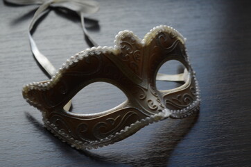 Carnival mask on a white background.
