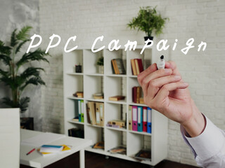  Juridical concept about PPC Campaign with sign on the page.
