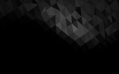 Dark Silver, Gray vector shining triangular background.