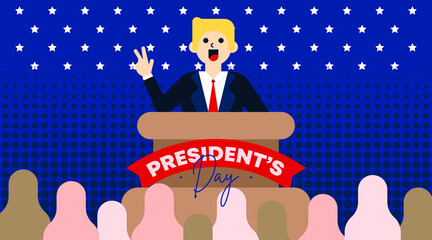 Happy President's Day Background Illustration Vector