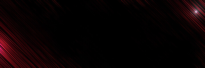 Red black wide banner background. Modern red with line light striped background