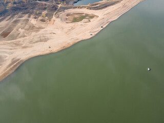 Aerial view of Pyasachnik Reservoir, Bulgaria