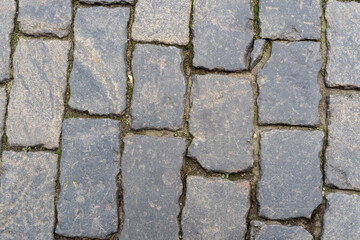 texture of paving stones on red square in Moscow