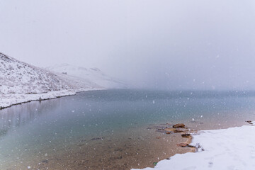 Snowy Chandratal or Lake of the moon is a high altitude lake located at 4300m in Himalayas of Spiti Valley, Himachal Pradesh, India. The name of Lake originated due to its crescent moon like shape.