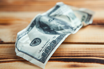 Benjamin Franklin's face on the 100 dollar bill