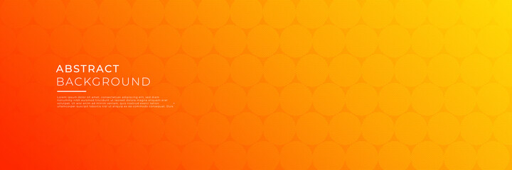 Abstract modern orange yellow white banner background gradient color. Yellow and orange gradient with circle halftone pattern curve wave decoration.
