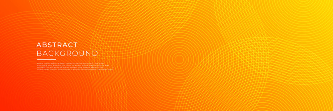 Abstract modern orange yellow white banner background gradient color. Yellow and orange gradient with circle halftone pattern curve wave decoration.
