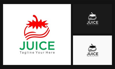 Fototapeta na wymiar fruit juice concept design logo vector