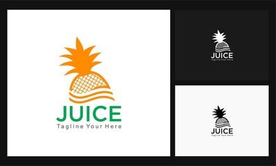 Naklejka premium fruit juice concept design logo vector