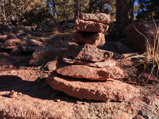 Mountain Hiking Area Rocks and Trees