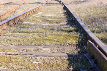 old railroad on which trains do not run