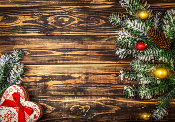 Christmas gift and tree