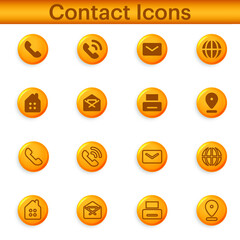 Contact Icon set - Vector 