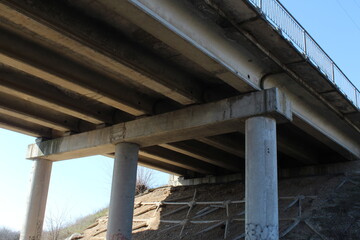 Bridge bottom view. Communication and structure