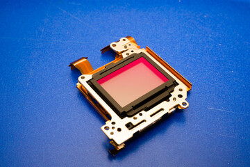 Fototapeta premium Camera sensor. cmos ccd full frame camera sensor