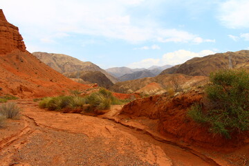Konorchek Canyon, a colourful landscape between Kochkor and Bishkek