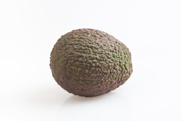 Avocado on white background. Avocado studio macro shooting